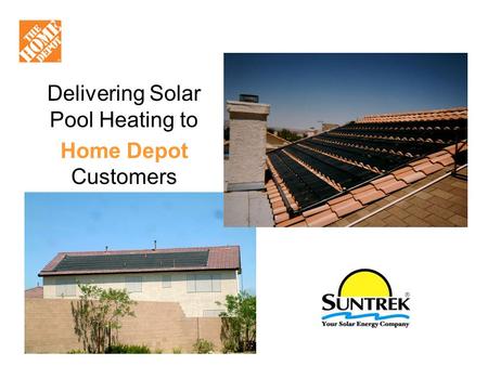 Delivering Solar Pool Heating to Home Depot Customers.