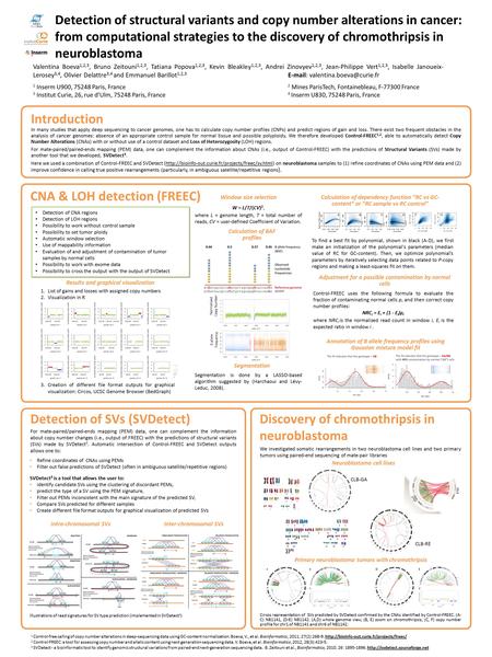 Detection of structural variants and copy number alterations in cancer: from computational strategies to the discovery of chromothripsis in neuroblastoma.