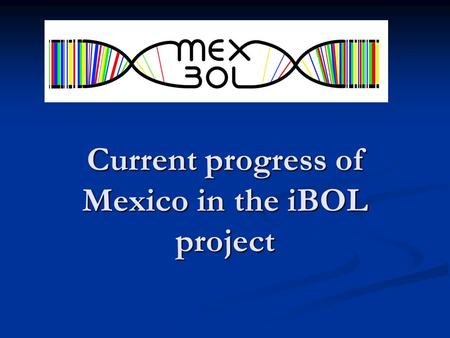 Current progress of Mexico in the iBOL project. Mexico, with a surface only two million km2 and 10,000 km of littoral zone, occupies the fourth place.