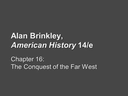 Alan Brinkley, American History 14/e