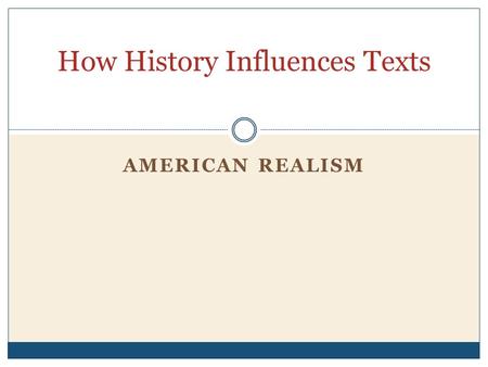 How History Influences Texts