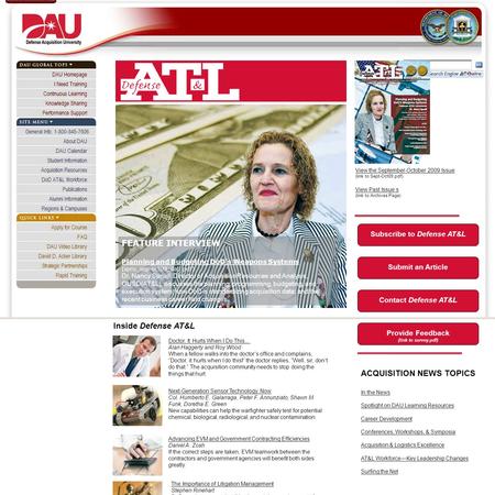 ACQUISITION NEWS TOPICS In the News Spotlight on DAU Learning Resources Career Development Conferences, Workshops, & Symposia Acquisition & Logistics Excellence.