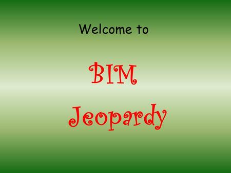 Welcome to BIM Jeopardy. CopyrightAccessWordExcelPowerPoint 100 200 300 400 500 600 100 200 300 400 500 600 100 200 300 400 500 600 100 200 300 400 500.