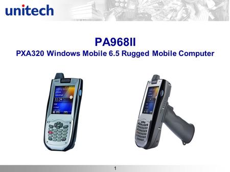 1 PA968II PXA320 Windows Mobile 6.5 Rugged Mobile Computer.