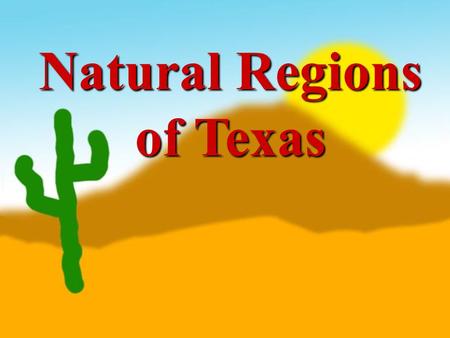 Natural Regions of Texas