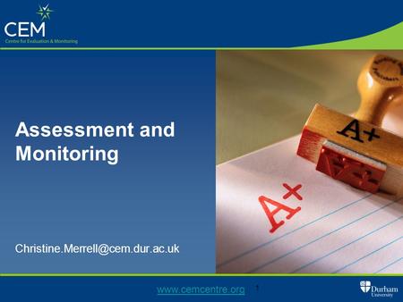 1 Assessment and Monitoring