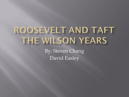 By: Steven Chang David Easley.  Roosevelt believed that trusts and other large business organizations were very efficient and part of the reason for.