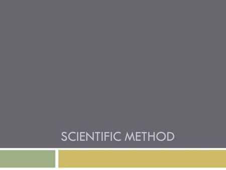 SCIENTIFIC METHOD. The Scientific Method 1. Observe an event. 2. Develop a model (or hypothesis) which makes a prediction. 3. Test the prediction. 4.