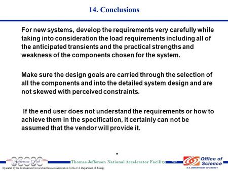 Operated by the Southeastern Universities Research Association for the U.S. Department of Energy Thomas Jefferson National Accelerator Facility Page 1.