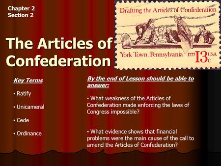 The Articles of Confederation