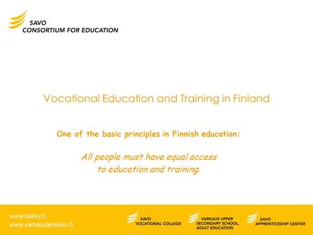 Vocational Education and Training in Finland