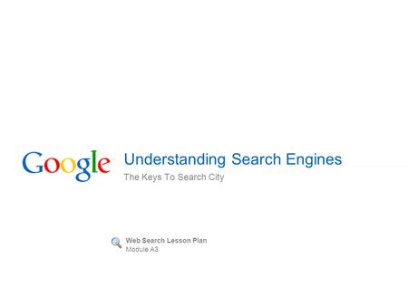 Understanding Search Engines