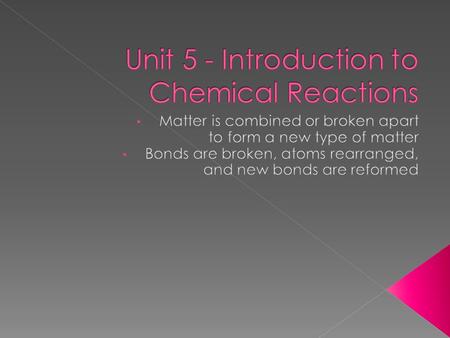  Balanced Chemical Equation – a representation of a chemical reaction using symbols that show the same number of atoms of each element on both sides.