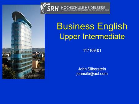 Business English Upper Intermediate 117109-01 John Silberstein