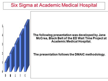 Six Sigma at Academic Medical Hospital