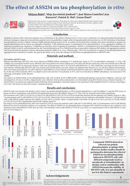 1 Department for Neuroscience, Croatian Institute for Brain Research, University of Zagreb Medical School, Zagreb, Croatia 2 Laboratory for Molecular Neuropharmacology,