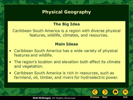 Physical Geography The Big Idea