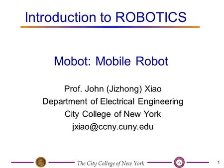 Introduction to ROBOTICS