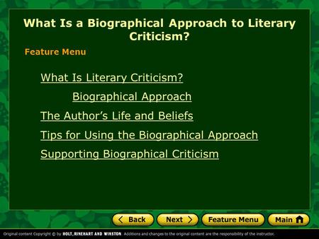 What Is a Biographical Approach to Literary Criticism?