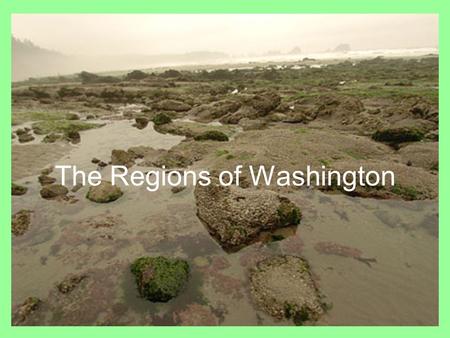 The Regions of Washington. What do you see??? The Regions Washington has five land regions. 1.Coastal Range 2.Puget Sound Lowlands 3.Cascade Range 4.Columbia.