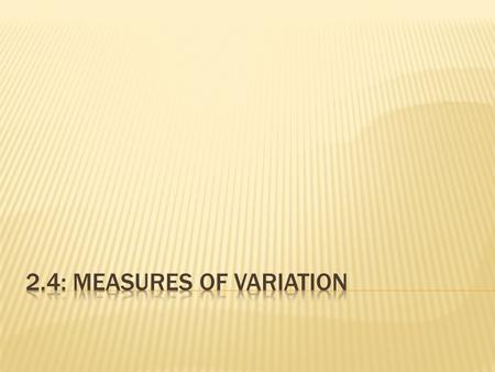  The range of a data set is the difference between the maximum and minimum data entries in the set. The find the range, the data must be quantitative.