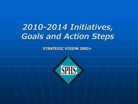 2010-2014 Initiatives, Goals and Action Steps STRATEGIC VISION 2002+