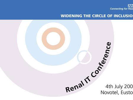 1. Renal Unit Activity Specific Opportunities for Information Support YORKSHIRE CENTRE FOR HEALTH INFORMATICS UNIVERSITY OF LEEDS Tom Crocker