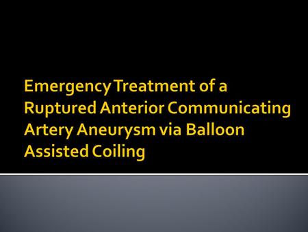  69 y/o female with a 3 day history of posterior cervical pain and posterior headache.  On 8/13/15 at 2:30 PM she presented with sudden severe worsening.