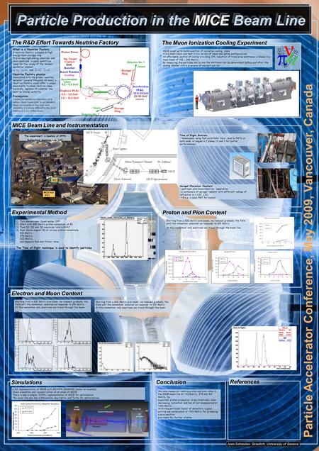 Particle Production in the MICE Beam Line Particle Accelerator Conference, May 2009, Vancouver, Canada Particle Production in the MICE Beam Line Jean-Sebastien.