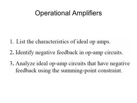 Operational Amplifiers. Chapter 14. Operational Amplifiers.