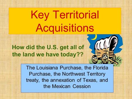 Key Territorial Acquisitions