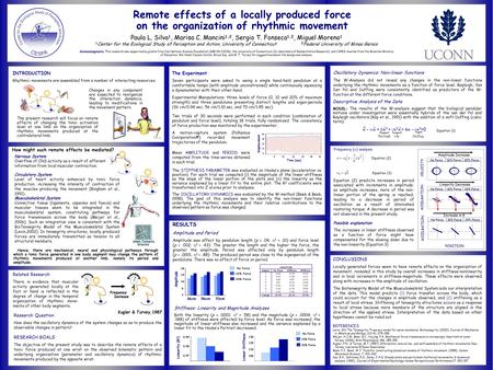 CONCLUSIONS Locally generated forces seem to have remote effects on the organization of movement, revealed in this study by overall increases in stiffness-nonlinearity.