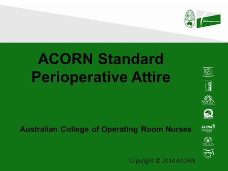 ACORN Standard Perioperative Attire