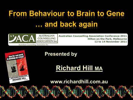 Presented by Richard Hill Richard Hill MA www.richardhill.com.au.