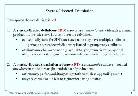 Syntax-Directed Translation