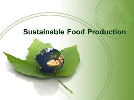 Sustainable Food Production. Questions for Today: What is Soil? What is Soil Erosion? What is desertification, salinization, waterlogging? What are ways.