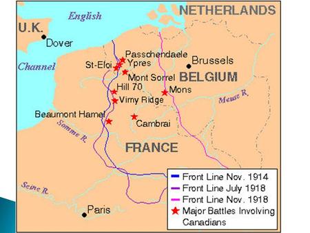 Nov. 20 – Dec. 7, 1917  WHO? Britain vs. Germany  WHAT? British offensive against Germany  WHEN? Nov./Dec. 1917  WHERE? Cambrai (France)  WHY? To.