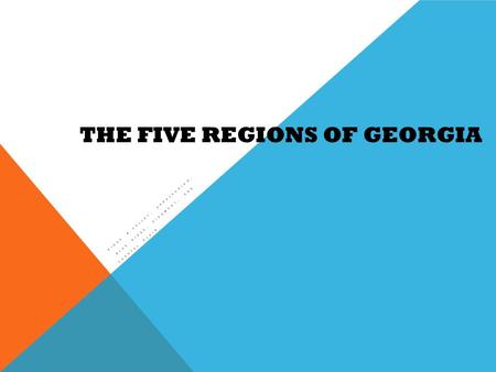 The Five Regions of Georgia