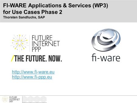 Agenda Motivation on why a “Business Framework” is relevant in the Future Internet Provide insights into possibilities with the framework Catch a glimpse.