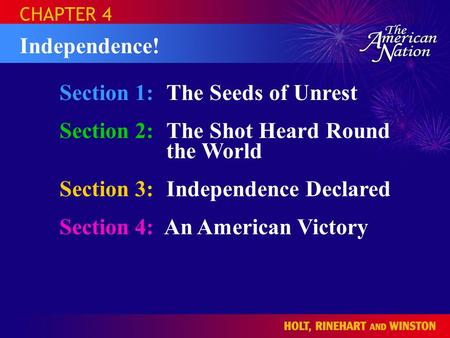 Section 1: The Seeds of Unrest