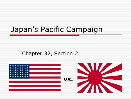 Japan’s Pacific Campaign