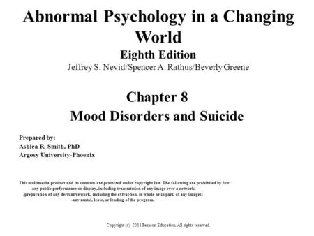 Mood Disorders and Suicide