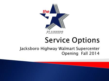 Jacksboro Highway Walmart Supercenter Opening Fall 2014.