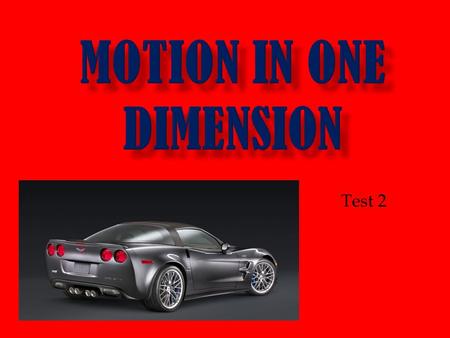 Motion in one dimension