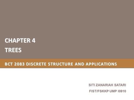 BCT 2083 DISCRETE STRUCTURE AND APPLICATIONS