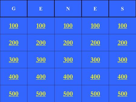 200 300 400 500 100 200 300 400 500 100 200 300 400 500 100 200 300 400 500 100 200 300 400 500 100 G ENES.