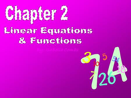 By: IsaBella Combs. Section One: Relation and Functions Domain: a set of all first coordinates. (x-coordinates) Range: a set of all second coordinates.