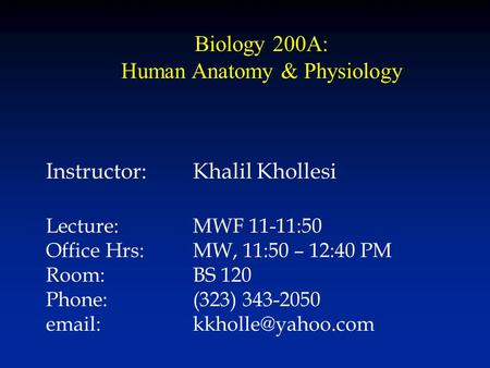 Human Anatomy & Physiology