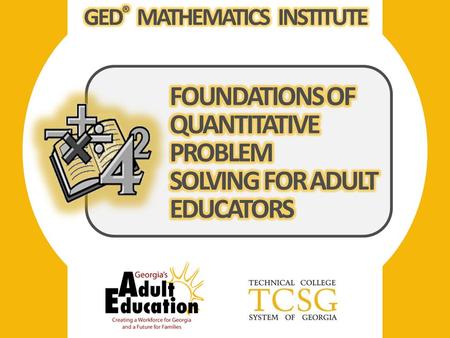 1. 2 INSTRUCTIONAL BEST PRACTICES FOR TEACHING QUANTITATIVE PROBLEM SOLVING Lesson Goals: Determine the probability of simple and compound events. (Q.8.b)