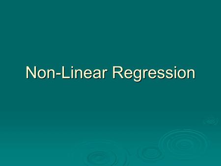 Non-Linear Regression. The data frame trees is made available in R with >data(trees) These record the girth in inches, height in feet and volume of timber.